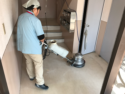 床ワックス仕上げ