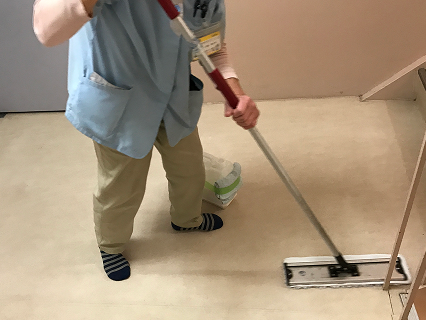 床ワックス仕上げ