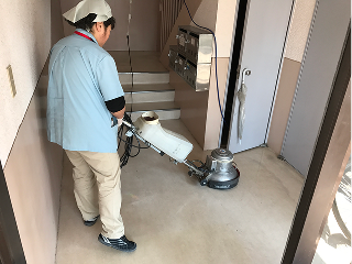 床ワックス仕上げ